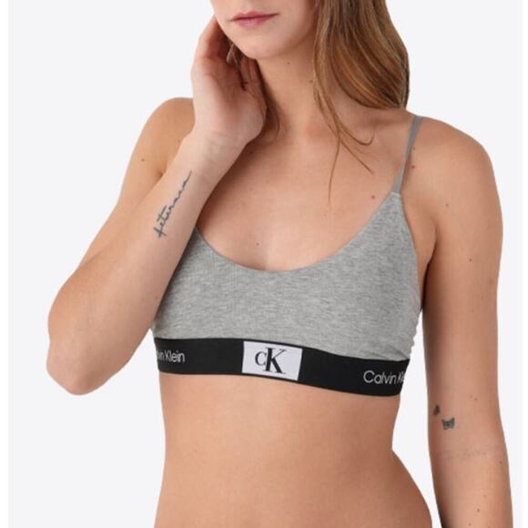Calvin Klein Other - Calvin Klein Women's Gray Cotton Stretch Unlined Bralette Size XS